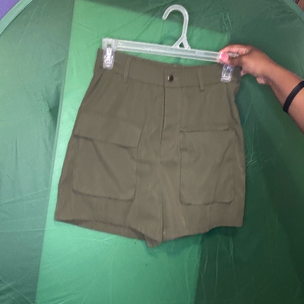 Olive Green Women's Shorts